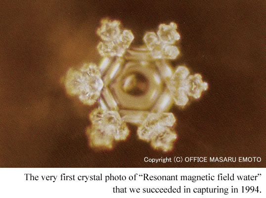 frozen water crystal experiment