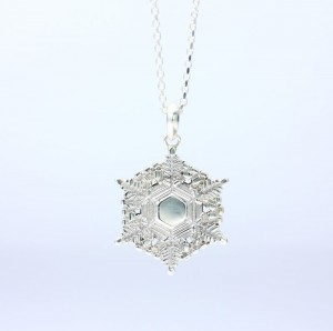 Water Crystal Silver Necklace (Large)