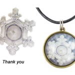Water Crystal Zeta Pendant of "Thank you"